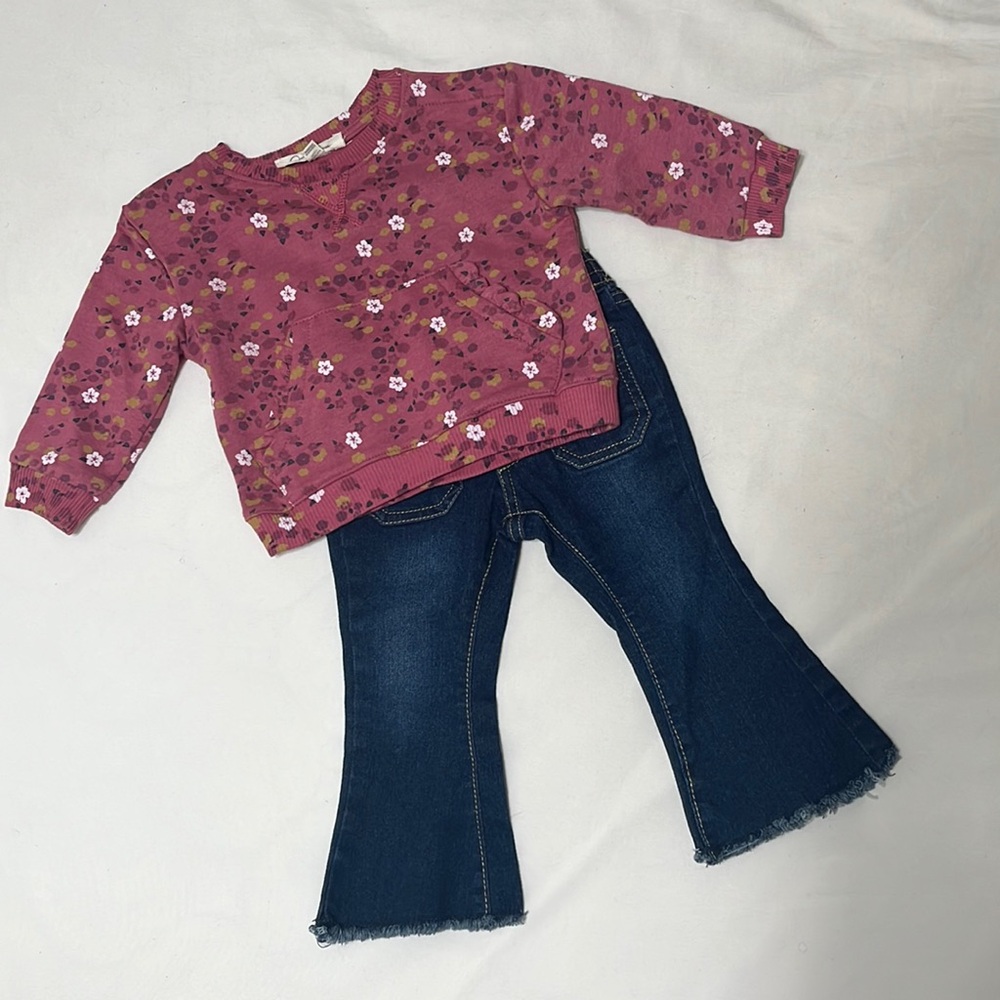 Jessica Simpson girls 12 month Jeans and sweater